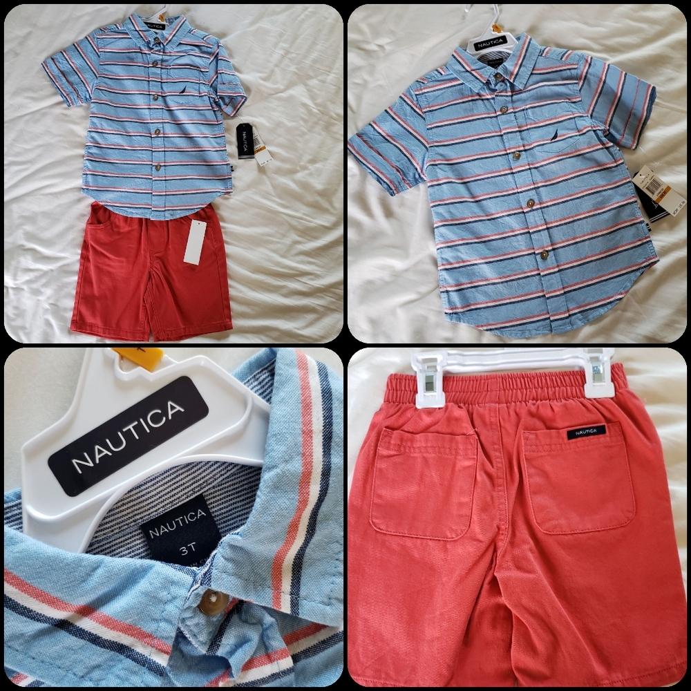 Toddler Boy Nautica 2 PC outfit size 3T